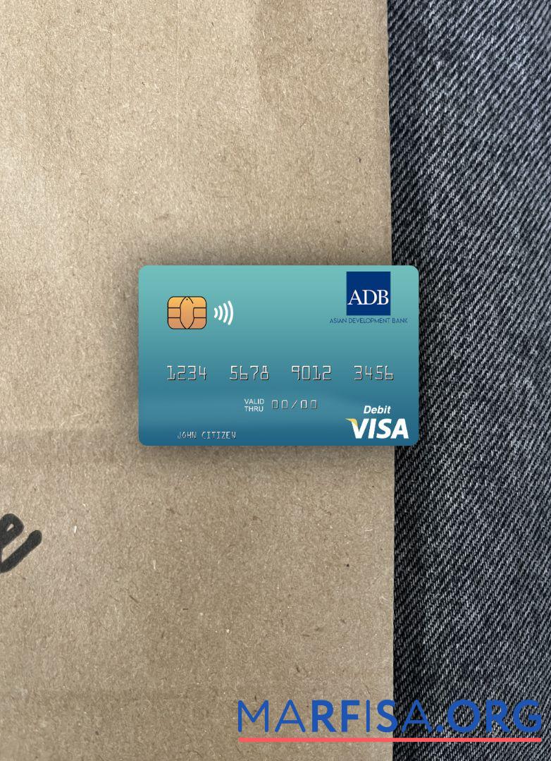Printable Palau ADB Bank visa debit card photolook front sample